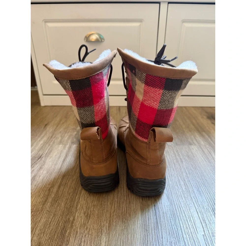 Ugg Adirondack II Boots Plaid Sherpa Lined Waterproof | Brown | Womens Size 10